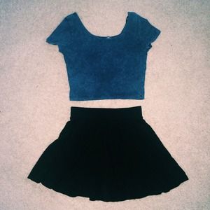 Blue Crop Top