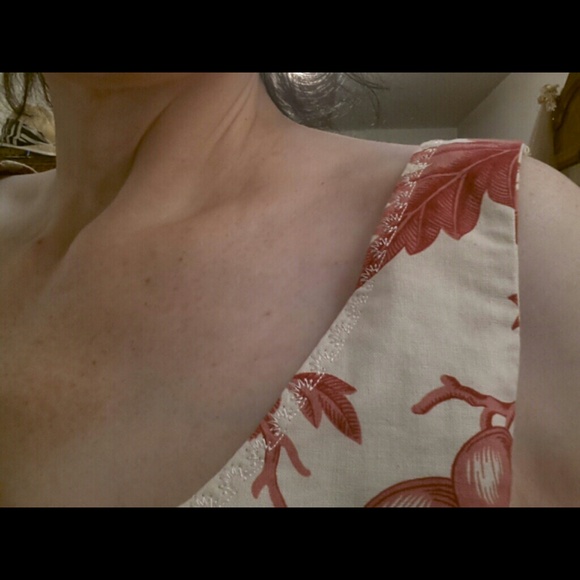 Vintage Bird print fabric/new handmade top. SALE! - Picture 4 of 4