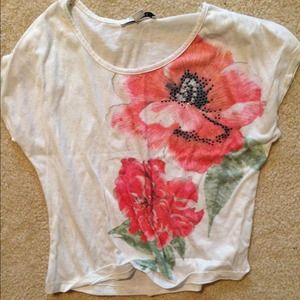 Off white flower forever 21 shirt