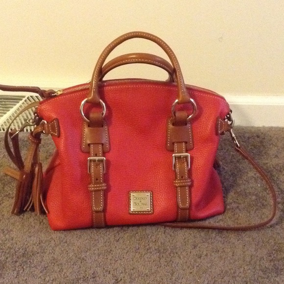 BRAND NEW Dooney & Bourke dark red leather bag