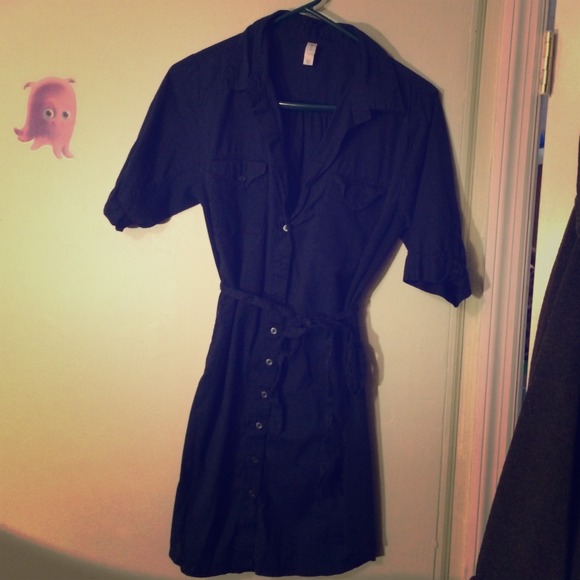 Gap navy blue shirt dress