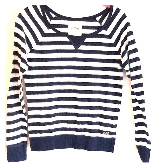 Navy Blue thin striped long sleeve - Picture 1 of 3