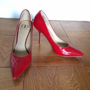 Kelsi Dagger "Karmine" red stiletto pumps
