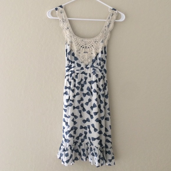 Printed Bow Dress - Picture 1 of 2