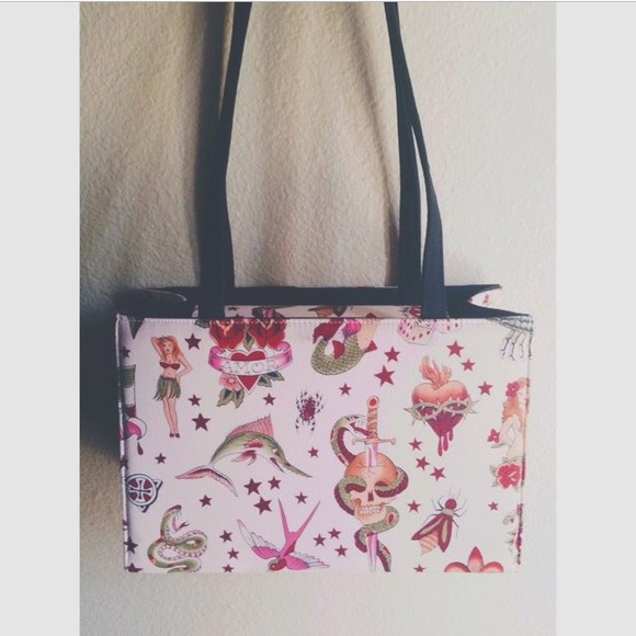 Rockabilly Pin-up tattoo style purse / handbag