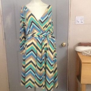 SOLD!! CUTE & SASSY!!! Liz Claiborne Chevron Dress