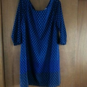 Blue poka dot dress