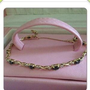 🎯14KT GOLD/BLUE SAPPHIRES/DIAMONDS🎯