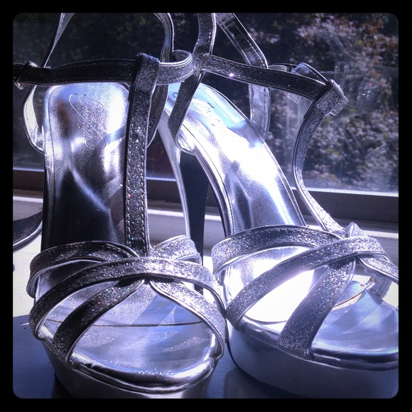 silver heels!