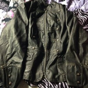 Brown leather jacket