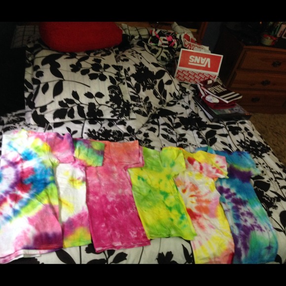 Bundle of tie dye shirts