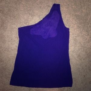NWOT purple one shoulder dress top