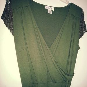 Olive Green Dress Petite 14P