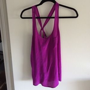 Purple chiffon tank top