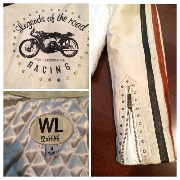 Beautiful beige leather jacket. Worn few times. - Picture 2 of 4