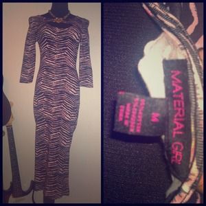 SALE:Zebra print midi Bodycon dress - L