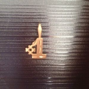 14k gold #1 charm