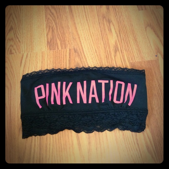 Victoria's Secret pink nation bandeau. Black &pink
