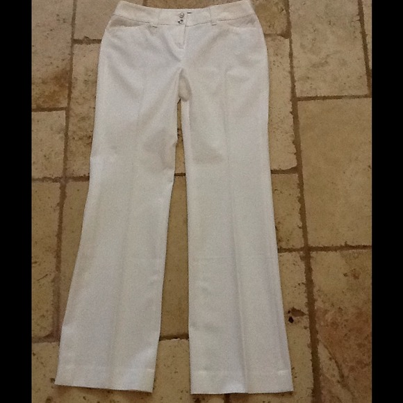 White Boot Cut Dress Slacks