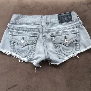 True Religion shorts with perfect detail!
