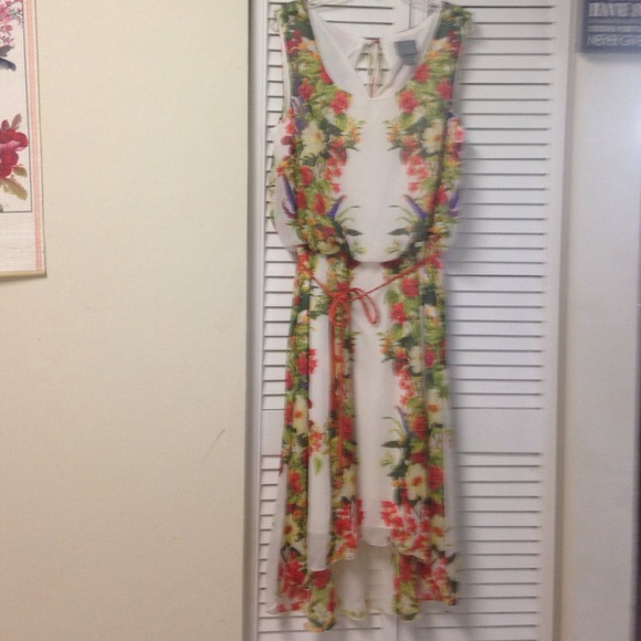 Vibrant color High-Low Dress