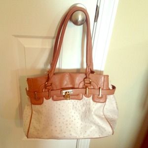 Aldo handbag tan and cream