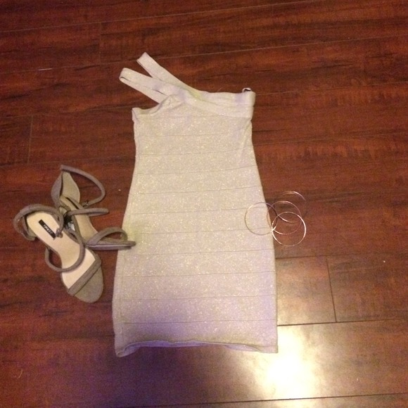 Gold bondage dress