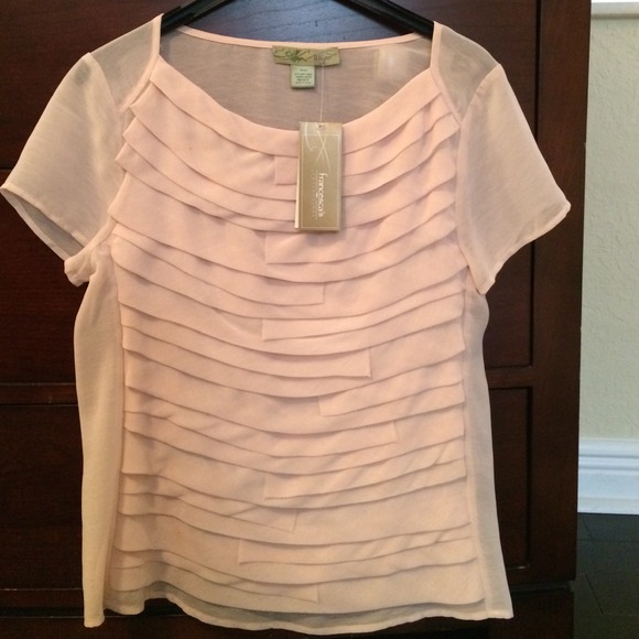 NWT sheer blush top from Francesca