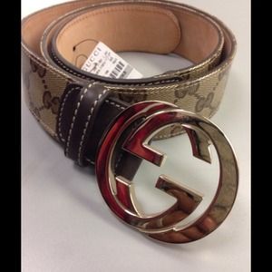 Authentic GUCCI Crystal GG belt