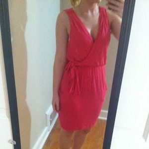 Pink wrap style dress