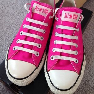 Neon/Hot Pink converse