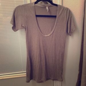 Dark beige t-shirt, size XS