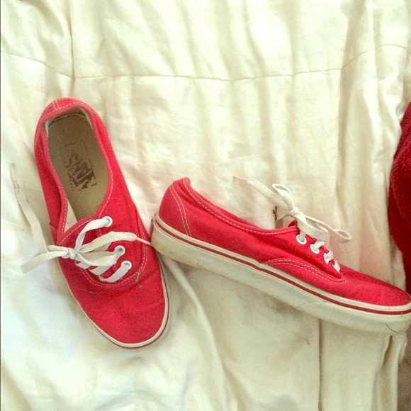 Red Vans women size 7