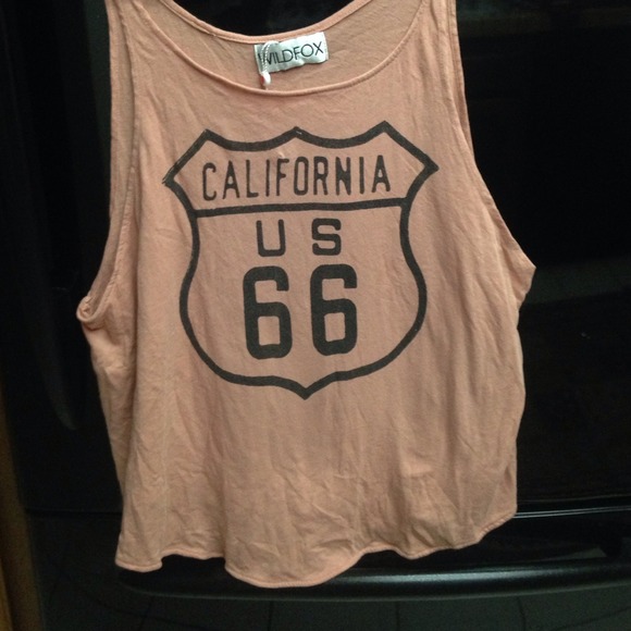Wild fox peach Tank top
