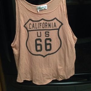 Wild fox peach Tank top