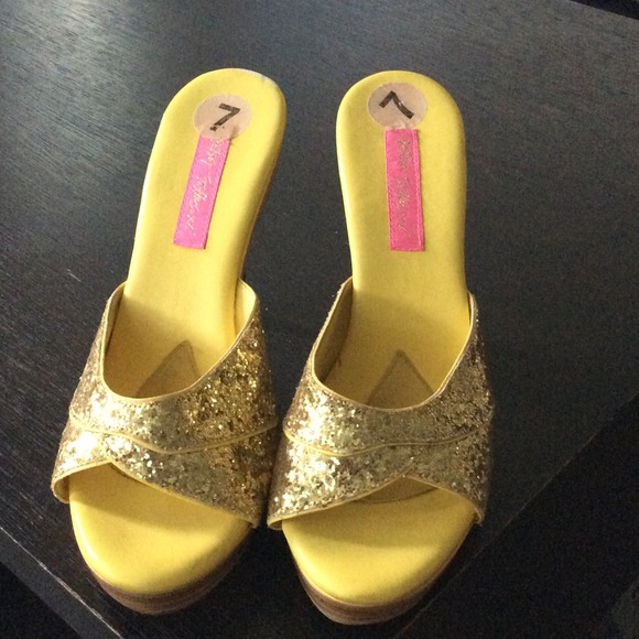 Yellow/Gold Betsey Johnson Heels