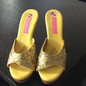Yellow/Gold Betsey Johnson Heels