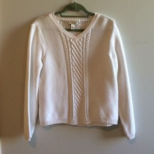 Talbots white sweater