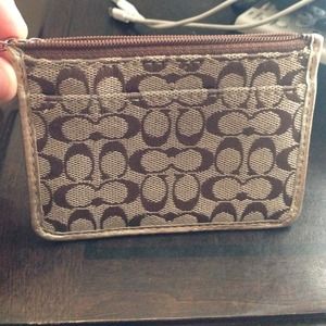 Authentic coach key chain wallet