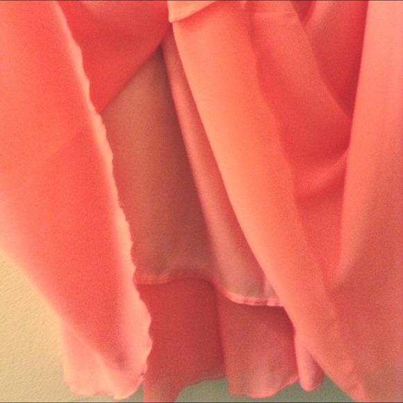 SOLD** Coral-pink maxi skirt - Picture 4 of 4