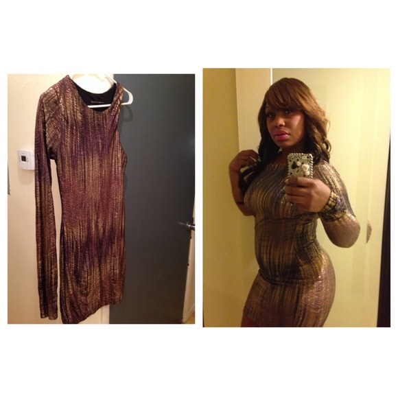 Sequins One shoulder ( sleeve) body con dress