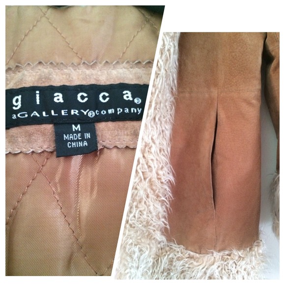 Stylish beige coat with the right touch of furr - Picture 4 of 4