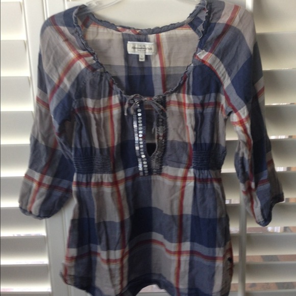 plaid tunic