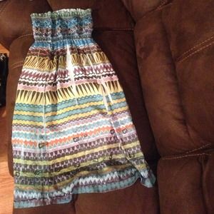 Lapis Strapless one size dress