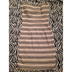 Cute Beige and Black Striped Party Dress