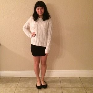 REDUCED✨Cable knit sweater & polka dot peplum