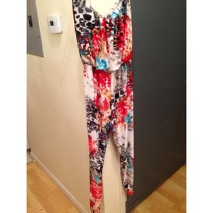 Multi- Colored stretch Romper
