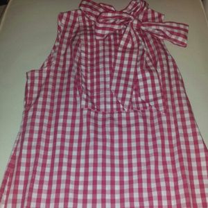 Benetton Red &White Gingham Top