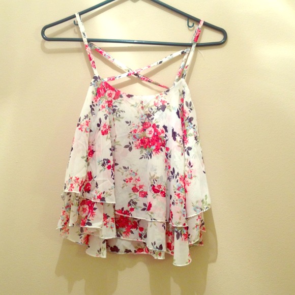 💟Floral Chiffon Top