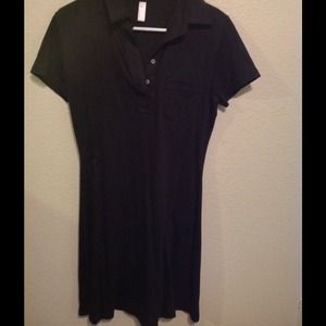 Black polo style dress